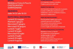 Parte dalla Garfagnana il nuovo progetto “BiblioCare”: alla biblioteca comunale di Castelnuovo un corso di inglese per adulti di tutte le età