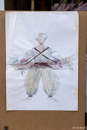 Gillian Armitage- costume per Serse 1981